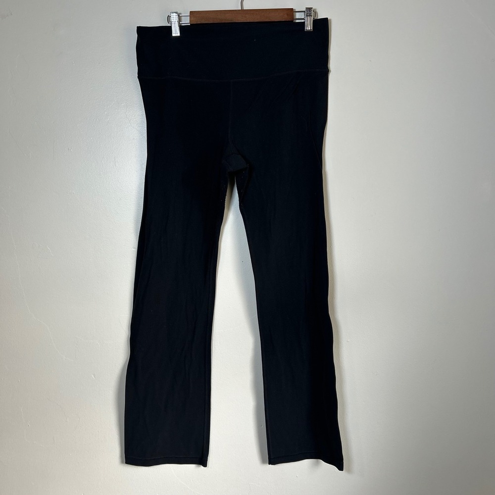 Athleta Elation Straight Leg Pant Women XL Black High Rise Yoga‎ Activewear